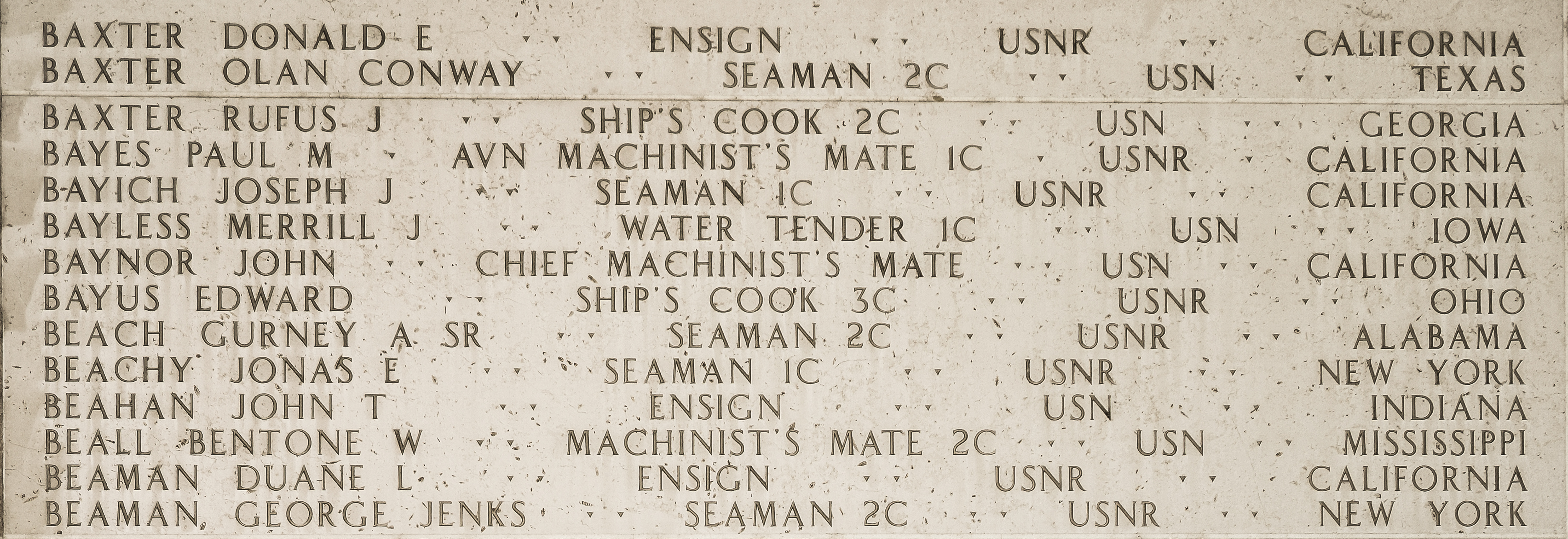 Edward  Bayus, Ship's Cook Third Class